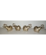 4 Miniature Silver Plated Elephant Trinket Box Embossed Made in Cambodia - $367.38 MXN