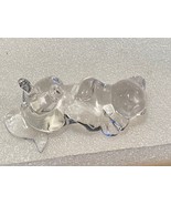 Lenox 4&quot; Full Lead Crystal Comfy Cozy Cat Figurine *Pre-Owned/No Box* BT2 - $335.33 MXN