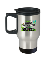 Coffee Travel Mug Funny Easily Distracted By Bugs  - £20.05 GBP