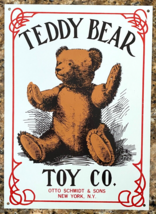 Teddy Bear Toy Company 10X14 Metal Sign - Otto Schmidt &amp; Sons New York, NY - £6.03 GBP