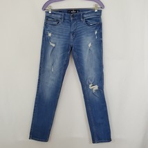 Hollister Skinny Girls Size 29x30 Advanced Stretch Denim Jeans Distressed Modern - £7.56 GBP
