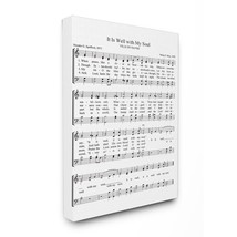 Stupell Industries It is Well With My Soul Vintage Sheet Music Stretched Canvas  - $36.99