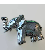 Elephant Brooch Pendant Silver Tone Contemporary Costume Fashion Circus Pin - £4.60 GBP