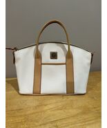 Dooney &amp; Bourke White Madeline Satchel Bag with Leather Trim  No Strap I... - $177.65 CAD