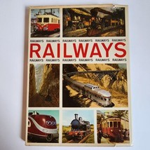 Railways Train Book by Loxton Hardcover with Dust Jacket 1970 Hamlyn Vintage - £4.65 GBP