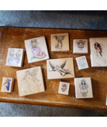 NEW LOT of 11 Angel Wood Mount Rubber Stamps Angelic Elegance # 2155 G-3... - $48.55