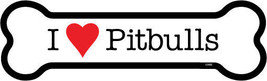 I Heart (Love) Pitbulls Dog Bone Car/Fridge Magnet 2x7  NEW USA Made Waterproof  - $4.99