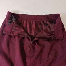 Mossimo Women's Burgundy Stretch Extensible Back Zipper & Slit Skirt Size 6 image 8