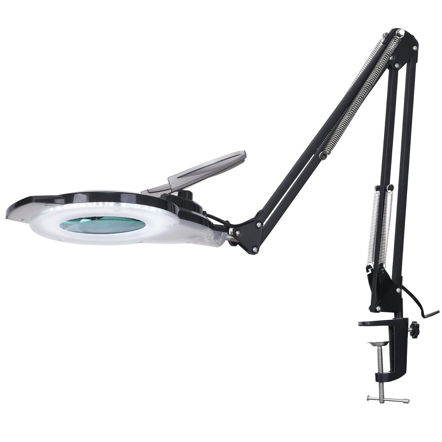 10X Led Magnifying Lamp With Clamp, Kirkas 2,200 Lumens Dimmable Super Bright Da