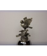 DANBURY MINT PEWTER &amp; SILVER PLATE CHRISTMAS BELL 1986 TWO TURTLE DOVES - £9.90 GBP