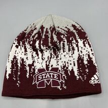 Mississippi State Bulldogs Hat Men Red Adidas Beanie Cap New Adult - $18.05 CAD