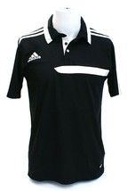 Adidas ClimaLite Tiro13 Black &amp; White Short Sleeve Polo Shirt Men&#39;s NWT - £39.22 GBP