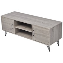  TV Stand Gray MDF, PVC, Metal Medium MDF TV Stand Rectangular - $139.99