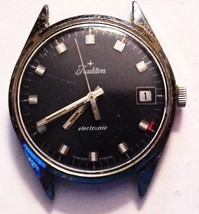 Vintage Sears Tradition Mens Electronic Date Black Dial Wrist Watch - $203.89 CAD