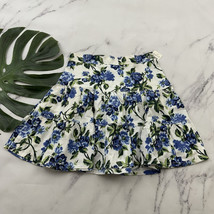 Bongo Womens Vintage Y2k Mini Skirt Size S New White Blue Floral Tiered ... - $26.72