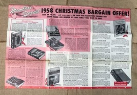 Ephemera Vintage 1958 Members Special Christmas Bargain Book Flyer - £14.24 GBP