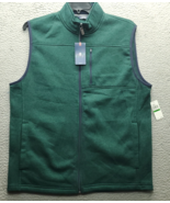 IZOD Vest Men Large Green Fleece Lined Natural Stretch Golf Performance ... - $34.46
