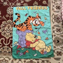 Disney FALL FRIENDS Winnie The Pooh Tigger Leaves Large Porch Flag  29&quot; ... - $14.99