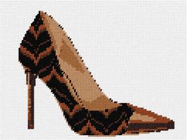 Pepita Needlepoint Canvas: Women&#39;s Bargello Collection Shoe, 9&quot; x 7&quot; - £37.37 GBP+