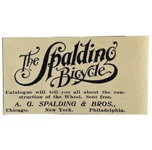 Spalding Bicycles 1894 Advertisement Victorian LB Manufacturing Bikes #6... - $12.50