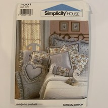 Vtg Simplicity House 7361 Sewing Pattern Uncut Throw Pillows Marjorie Puckett - £4.65 GBP