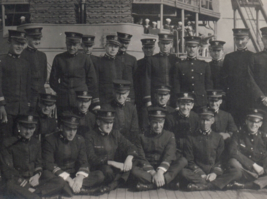 WWI US Navy Marines Officers Chaplin Ship Sailors RPPC Real Photo Postcard - £14.75 GBP