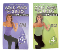 Leslie Sansone Walk Away Pounds Express Walk Strong &amp; Super Challenge  VHS Tapes - £11.72 GBP