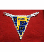 New Womens ST LOUIS BLUES NHL Hockey String Thong Lingerie Panties Under... - $377.73 MXN