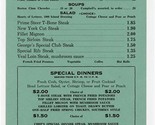 George&#39;s Grotto Special Dinner Menu Eugene Oregon 1940&#39;s - $27.72
