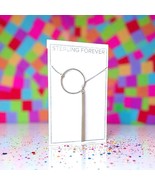 Sterling Forever Layering Circle and Bar Lariat Necklace, Silver NWT MSR... - $54.44