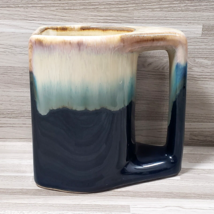 Rodolfo Padilla Blue Drip Glazed 10 oz. Stoneware Coffee Mug Cup - £13.42 GBP