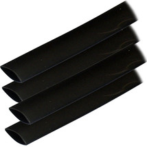 Ancor Adhesive Lined Heat Shrink Tubing (ALT) - 3/4&quot; x 6&quot; - 4-Pack - Black - £20.62 GBP