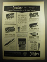 1957 Gerber Legendary Blades Advertisement - £14.54 GBP
