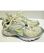 Womens Nike Impact Zone Size 7.5 US White Silver Blue Yellow Running Shoes - $99.00