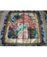 Vintage WWII Era Stars and Stripes Fringed Satin Pillow Case Cover Fort ... - €17,19 EUR
