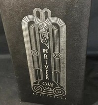 Vtg Art Deco &quot;The River Club&quot; Restaurant Money Collection Folder Black - $39.95
