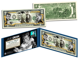 James D EAN * Rebel Without A Cause * Legal Tender Us Colorized $2 Bill *Licensed - £11.05 GBP