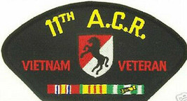 ARMY 11TH A.C.R. BLACK HORSE VIETNAM VETERAN  RIBBON EMBROIDERED MILITAR... - $29.99