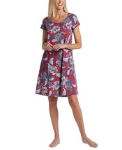 Miss Elaine Womens Scoop Neck Printed Short Nightgown Small - £33.24 GBP