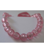 Girls Pink Beads Stretch Bracelet with Heart Charm - €3,56 EUR