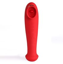 DESTINY RED SUCKING CLITORAL STIMULATOR 3 MOTORS FLUTTERING VIBRATING MA... - $59.39