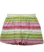 Lane Bryant A Line Skirt Size 22/24 Striped Red Green White Pull On Trumpet - £21.10 GBP