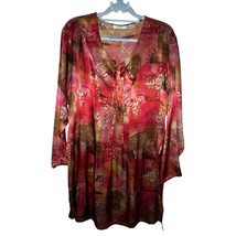 Vintage Gold Label Victoria’s Secret 100% Silk 90s Paisley Nightgown Flo... - $33.08
