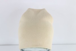 Vintage 70s Streetwear Blank Wool Ribbed Knit Winter Beanie Hat Cap Crea... - $39.55