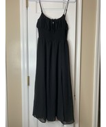 WILFRED Black MIDI Dress Stretch Top Spaghetti Strap Sz M Womens Dress - $68.31 CAD