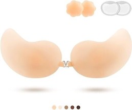 Sticky Bra Ultra Thin,Adhesive Invisible Strapless Backless Bras (Size:C) - £12.15 GBP
