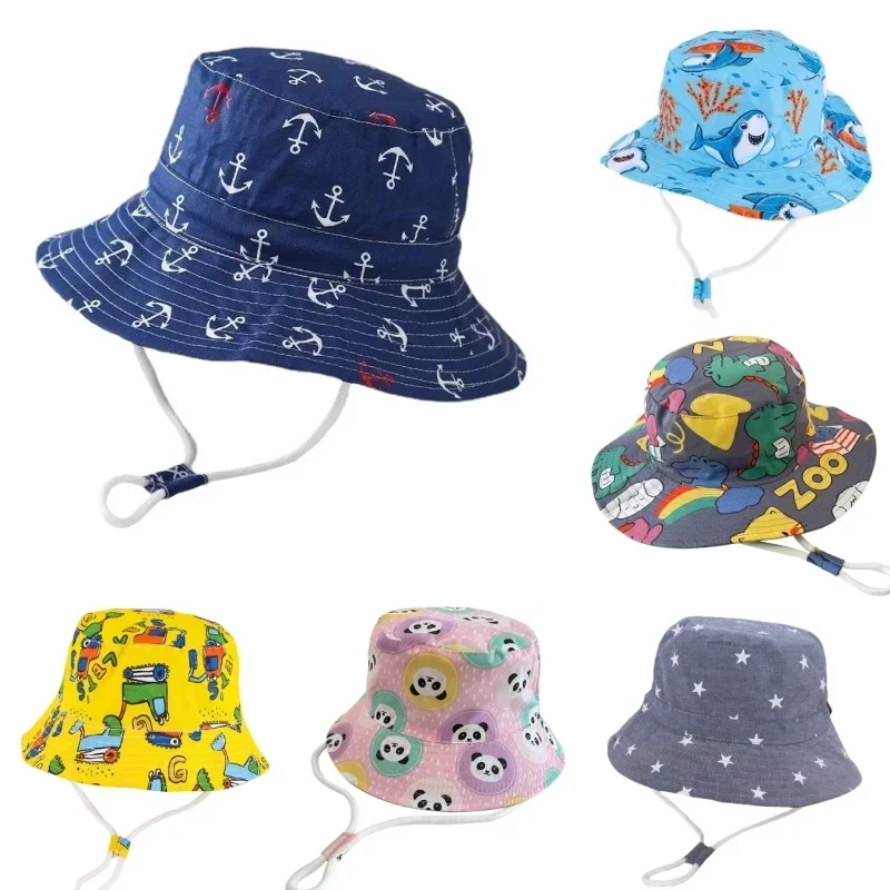 Children Bucket Hats Panama Summer Baby Girls Hat Beach Sun Cap Tourism Boys - £11.97 GBP