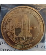 1981 STS-1 COLUMBIA SPACE SHUTTLE LAUNCH. NASA SOUVENIR MEDAL. CHARLESTO... - $149.77 MXN