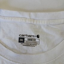Carhartt K87 WHT Loose Fit Heavyweight Men's White Short Sleeve Cotton Shirt 2XL image 4