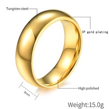 Classic Wedding Bands For Women Men Couples Tungsten Carbide GolLovers 4/6/8mm F - £21.30 GBP